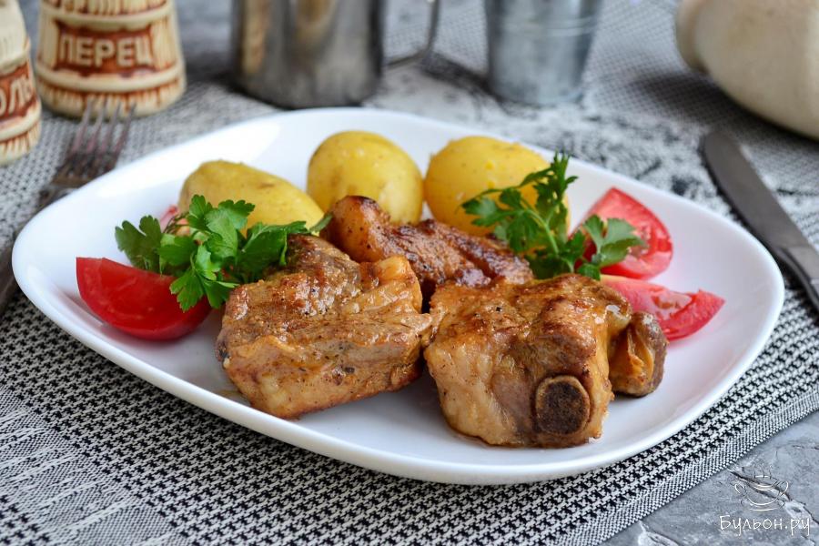 Рецепт свиных ребрышек на сковороде