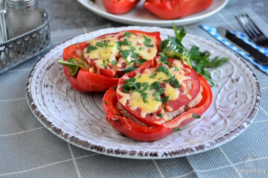 Фаршированные перцы в микроволновке