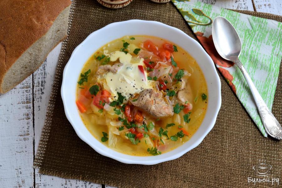 Щи из свежей капусты в мультиварке