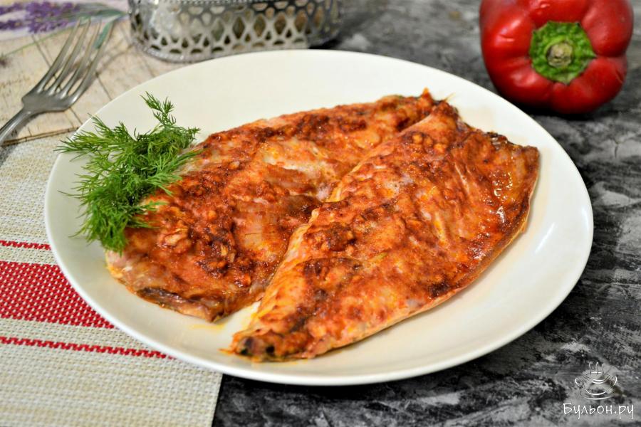 Скумбрия запеченная с паприкой