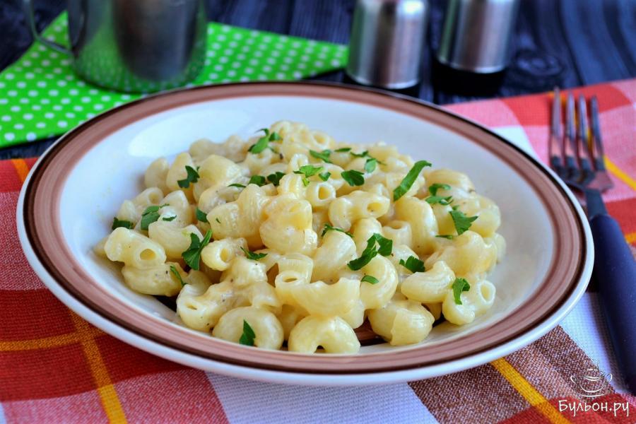 Макароны с сыром в микроволновке