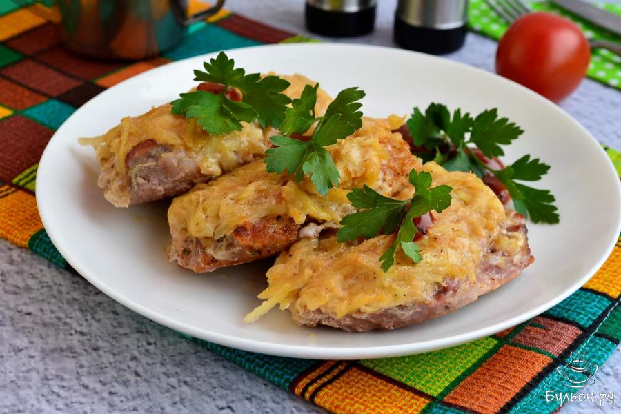 Рецепт свинины "под шубой" в духовке