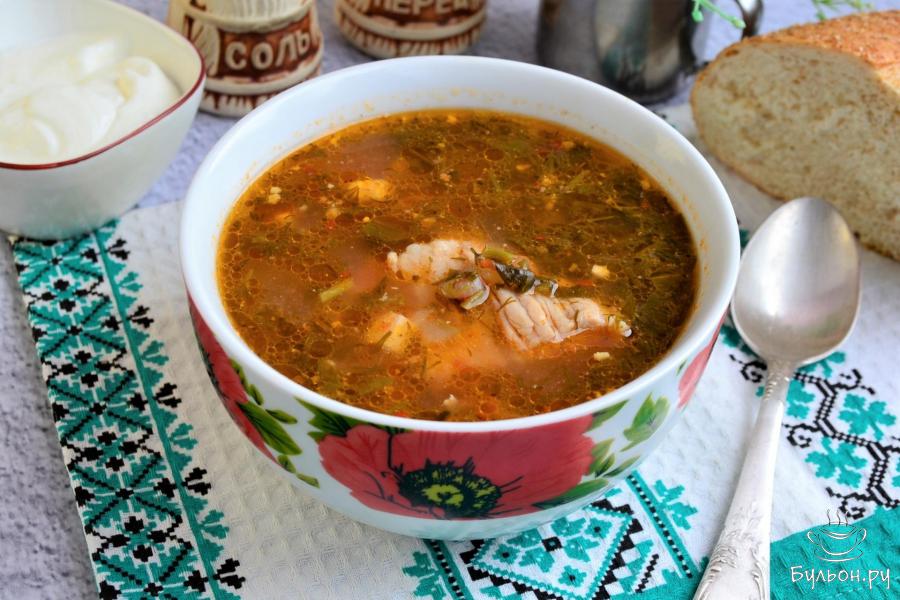 Зеленый борщ в мультиварке