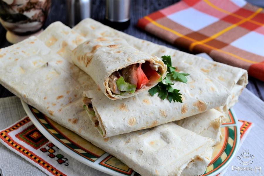 Домашняя шаурма с мясом
