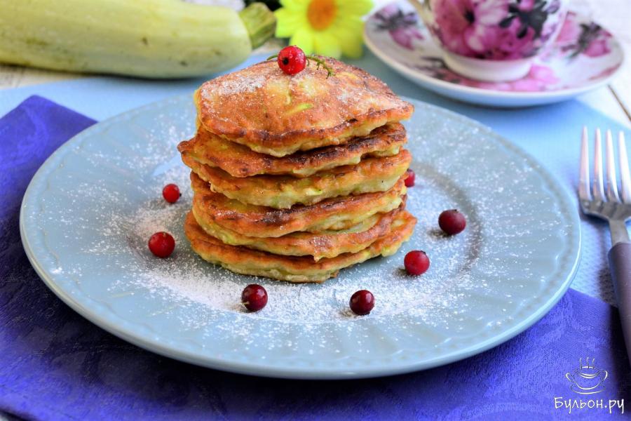 Сладкие оладьи из кабачков