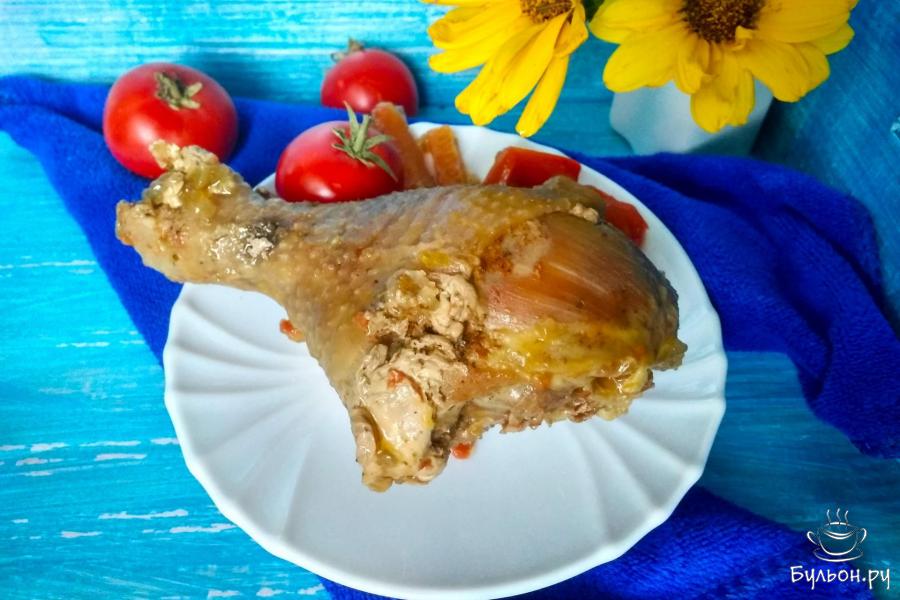 Курица чахохбили с баклажаном