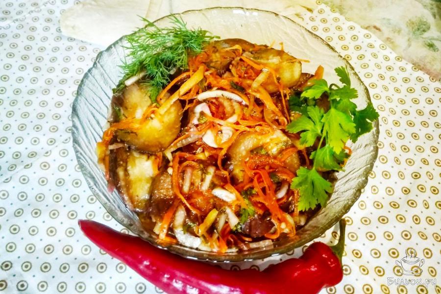 Закусочные баклажаны по-корейски