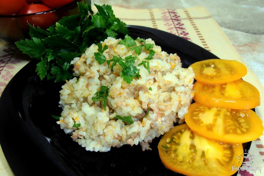 Рис с фаршем в сметане