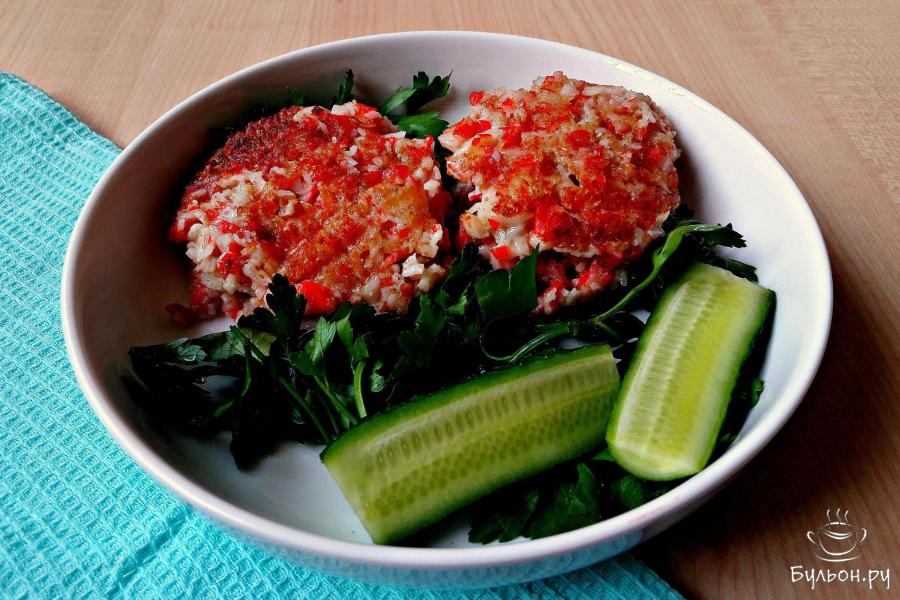 Котлеты из крабового мяса без яиц
