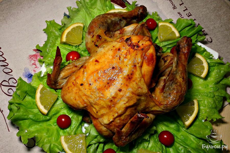 Печеная курица на сорока дольках чеснока