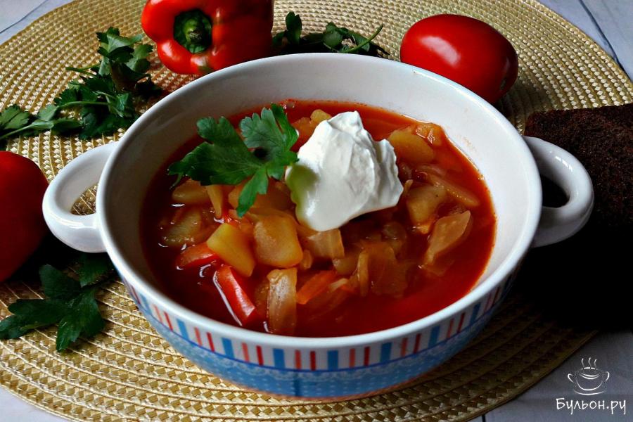 Томатный суп с телятиной