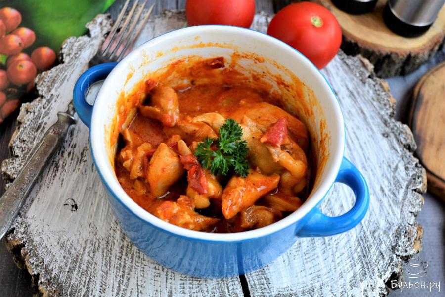 Курица в томатном соусе в микроволновке