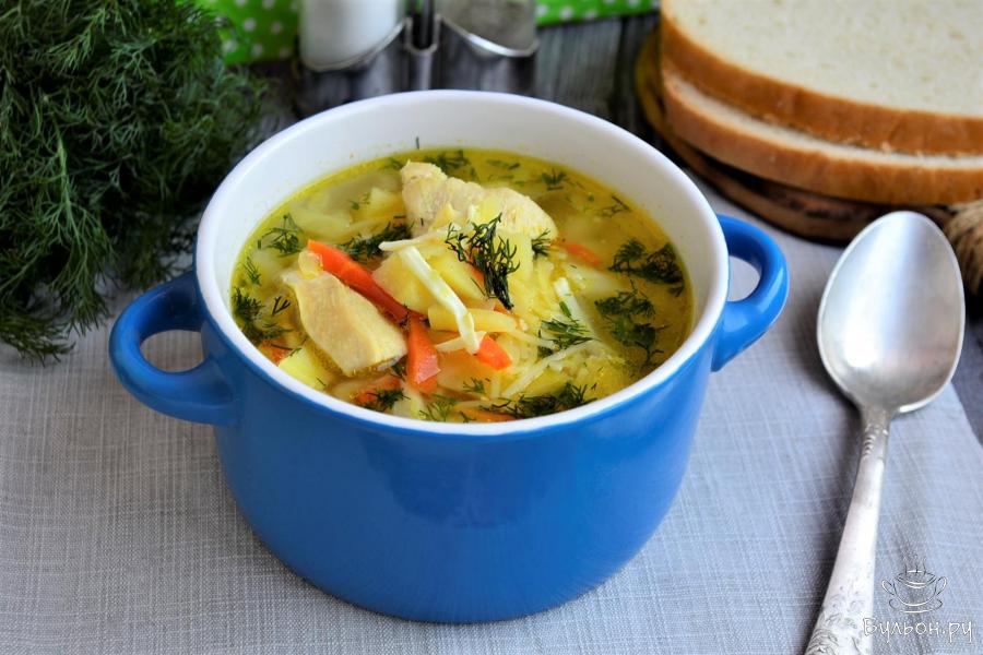 Куриный суп с яйцом и вермишелью