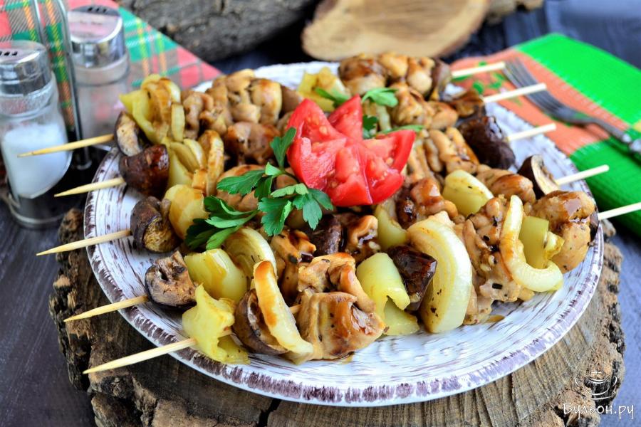 Куриный шашлык в микроволновке