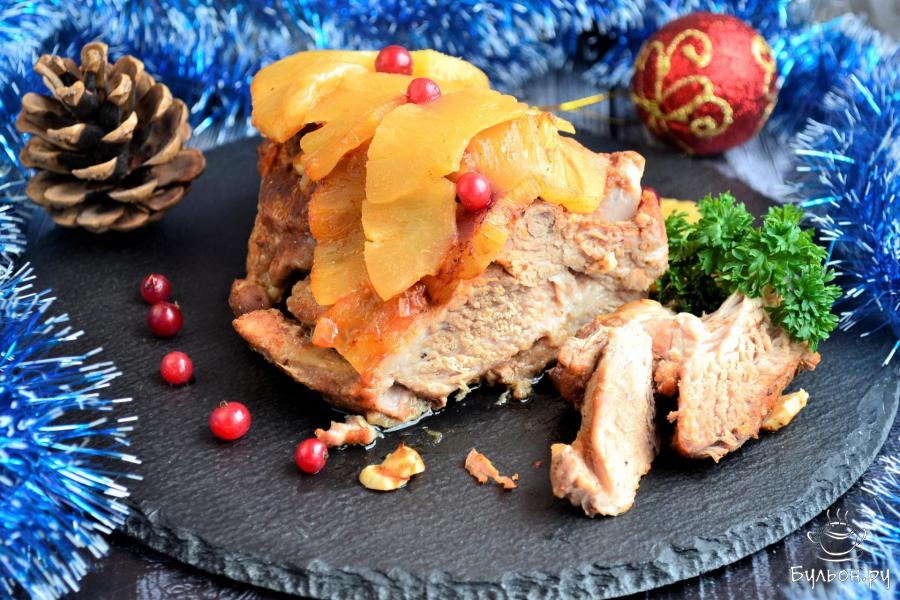 Рецепт свинины с ананасами в духовке