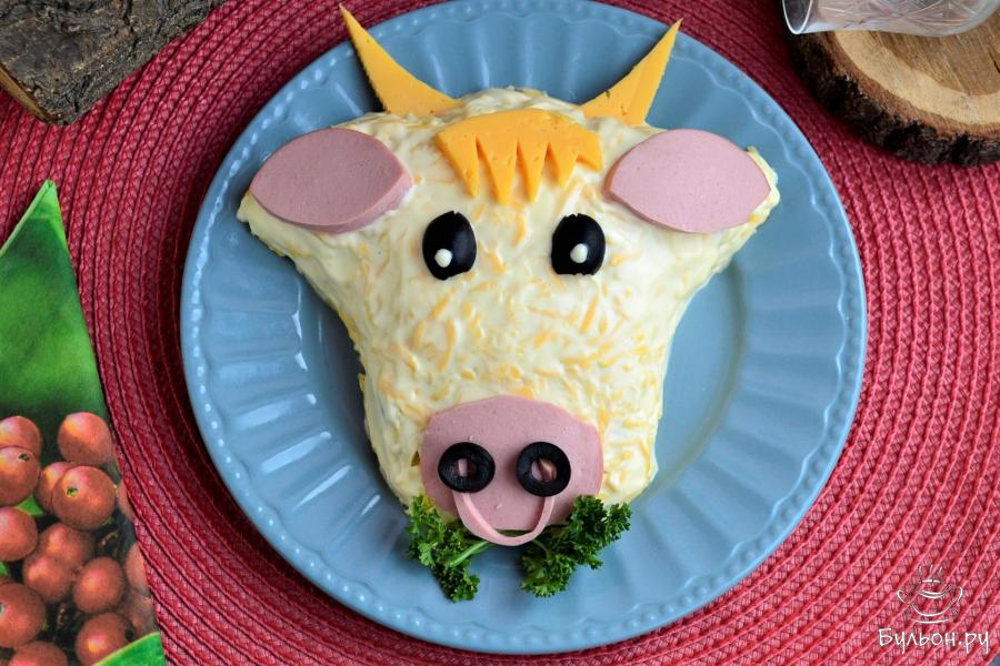 Салат "Бычок" к Новому году