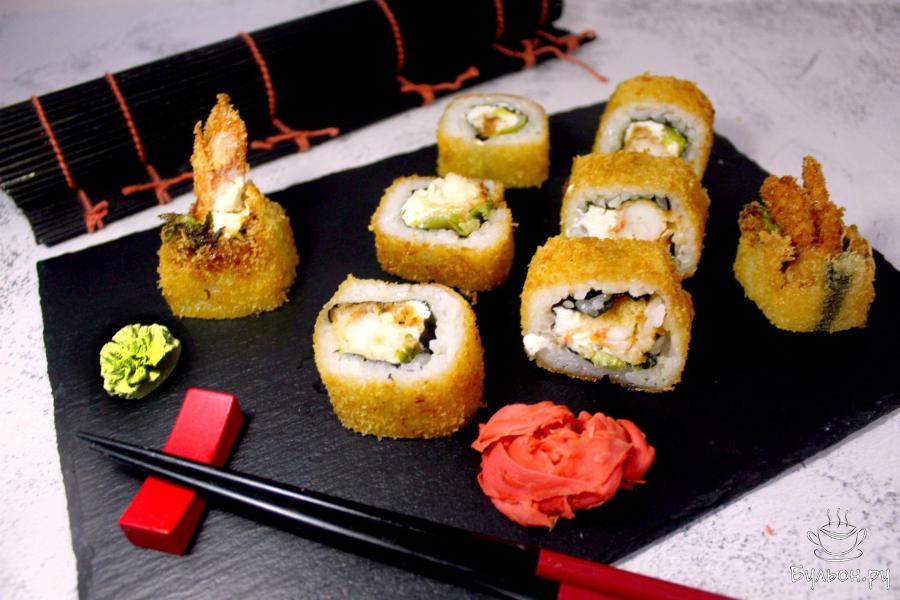 Роллы темпура с лангустинами