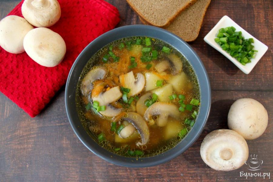 Гороховый суп с шампиньонами