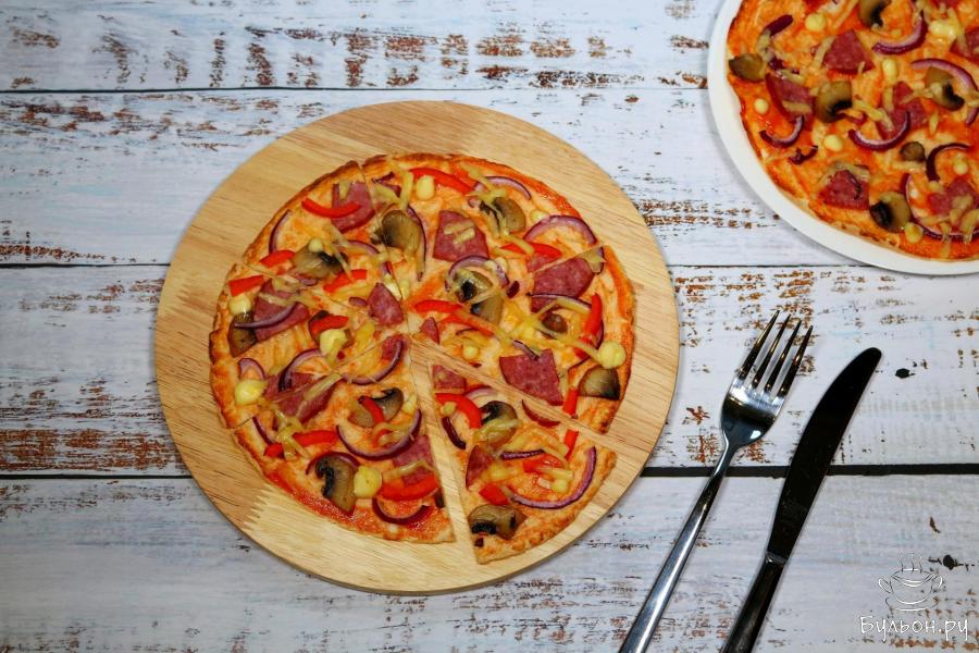 Пицца на мексиканской лепешке