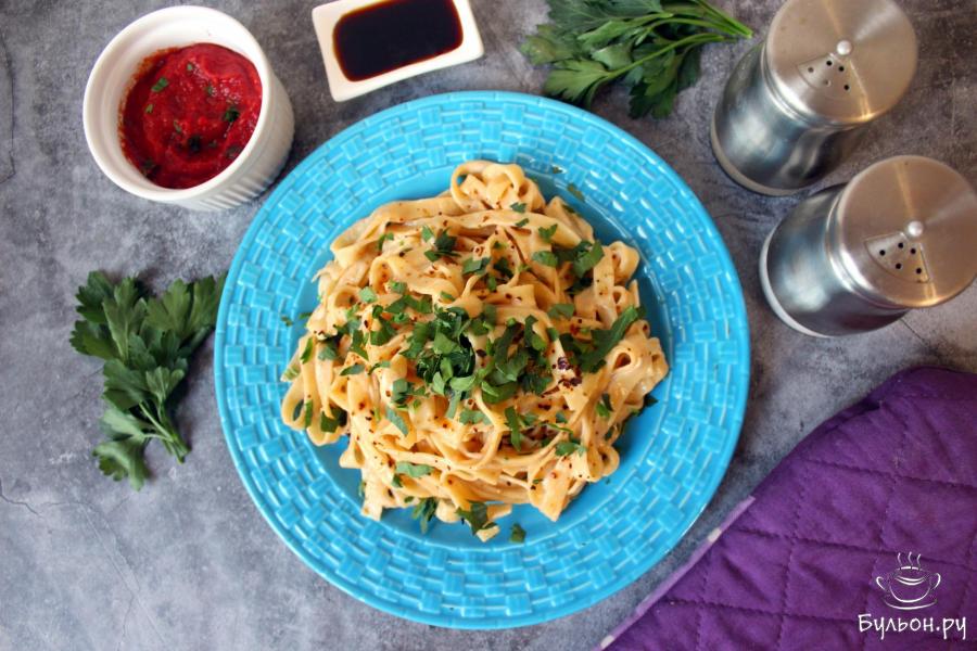 Тальятелле с плавленым сыром