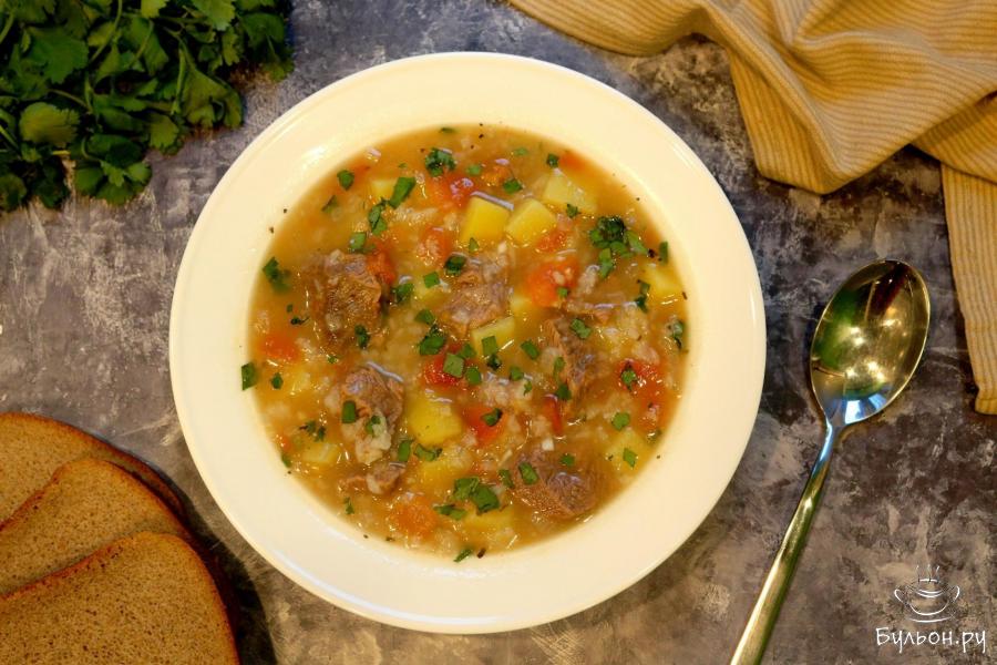 Харчо с рисом и картофелем