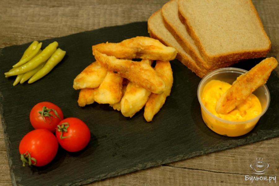 Палочки из рыбы в остром кляре