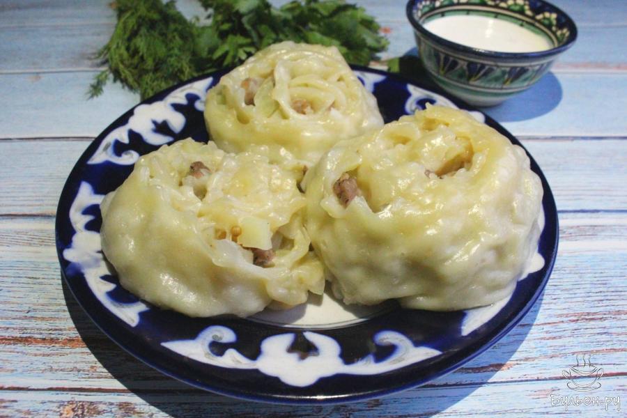 "Гуль-ханум" с мясом и картофелем по-узбекски