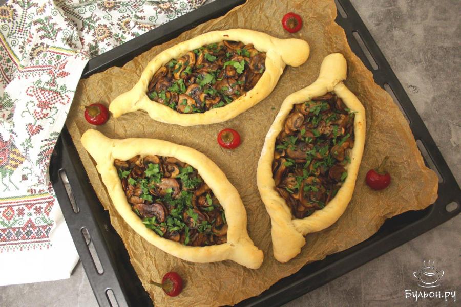 Лодочки с шампиньонами