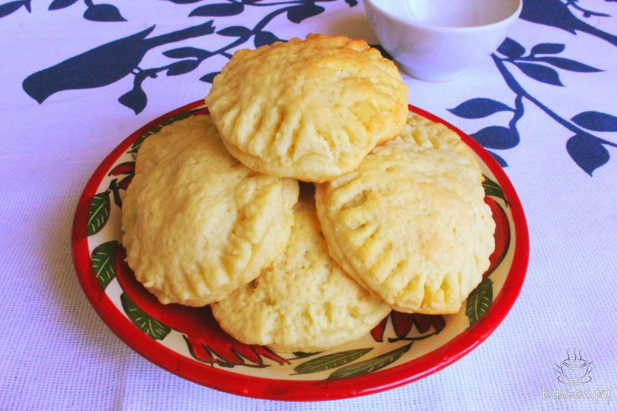 Нежное творожное печенье с курагой