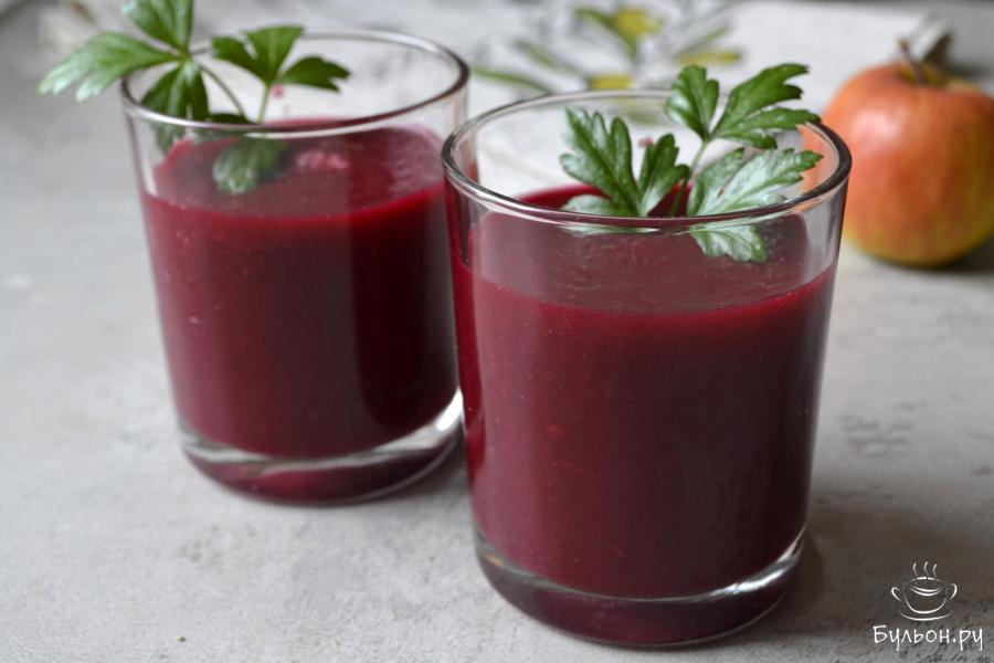 Смузи из свеклы, моркови и яблока
