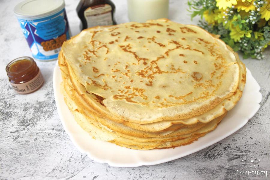 Домашние блины на взбитых белках и молоке