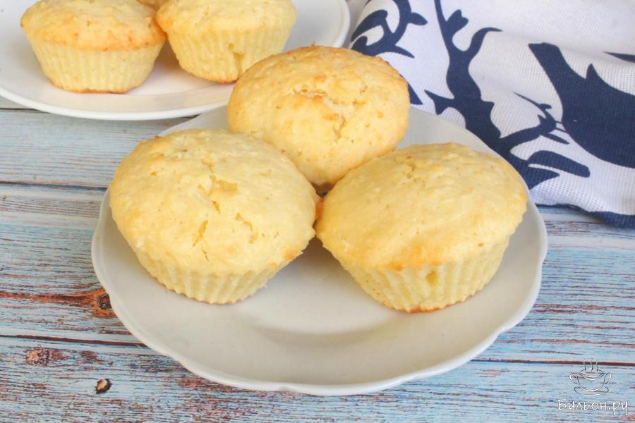 Нежные творожные кексы в формочках