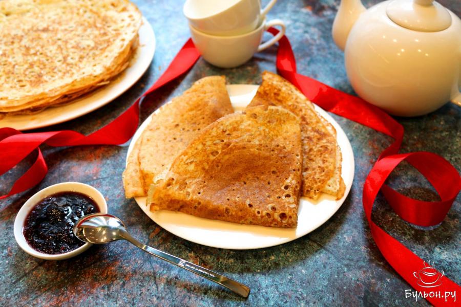 Блины с ванилином на сухих дрожжах