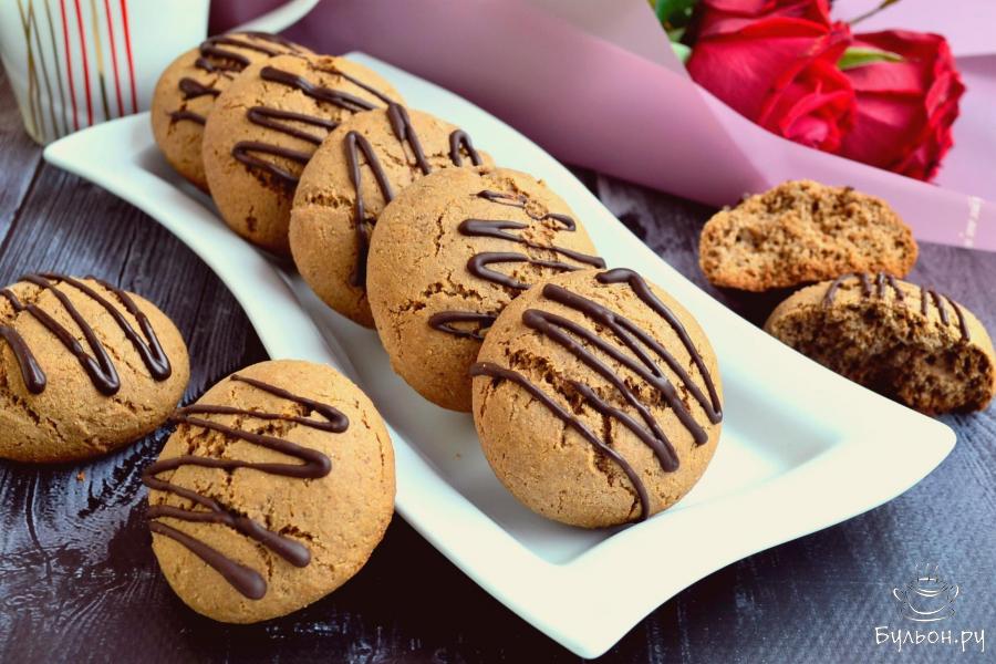 Шоколадное овсяное печенье