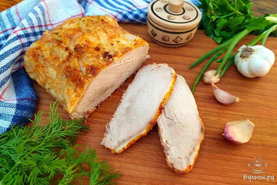 Запеченная свинина с кетчупом и специями в фольге