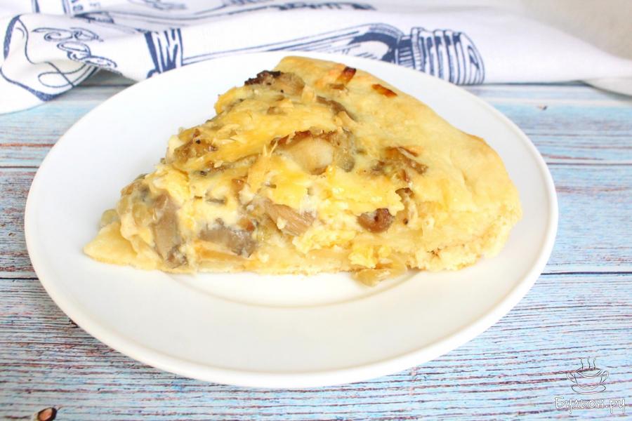 Пицца-пирог с вешенками