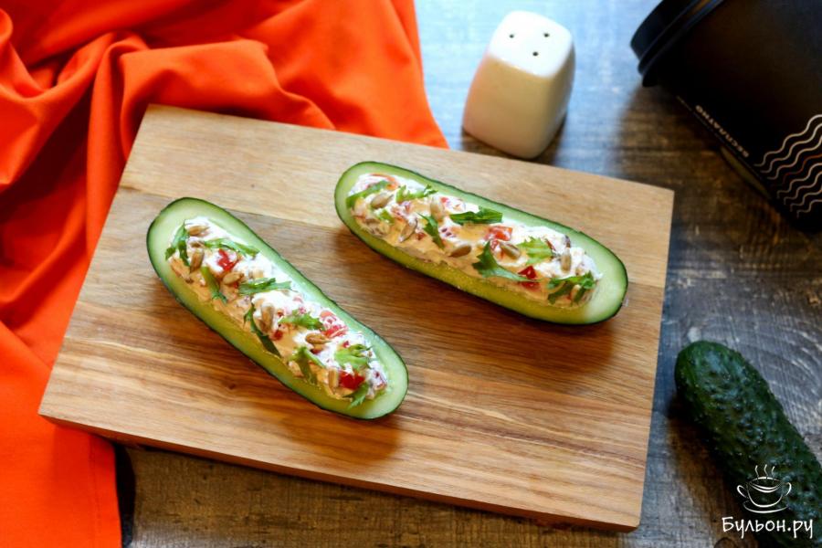 Диетическая закуска из огурца