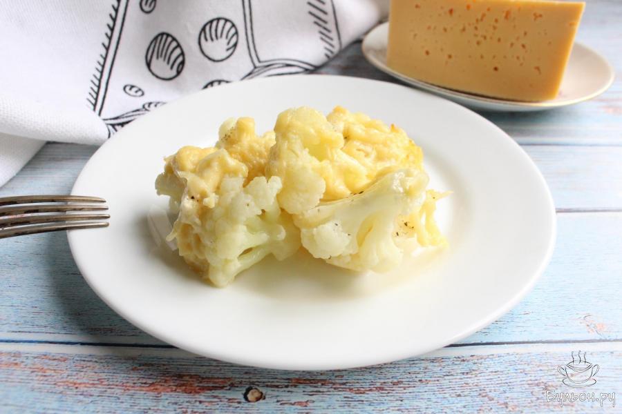 Цветная капуста с сыром в духовке