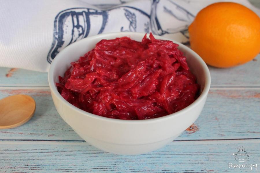 Тушеная свекла в сметане