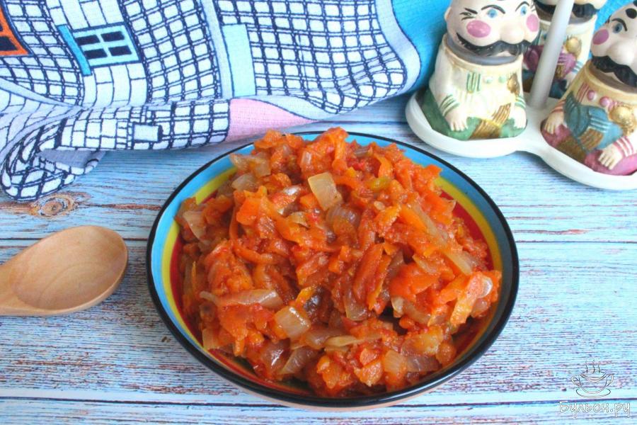 Морковная икра на сковороде