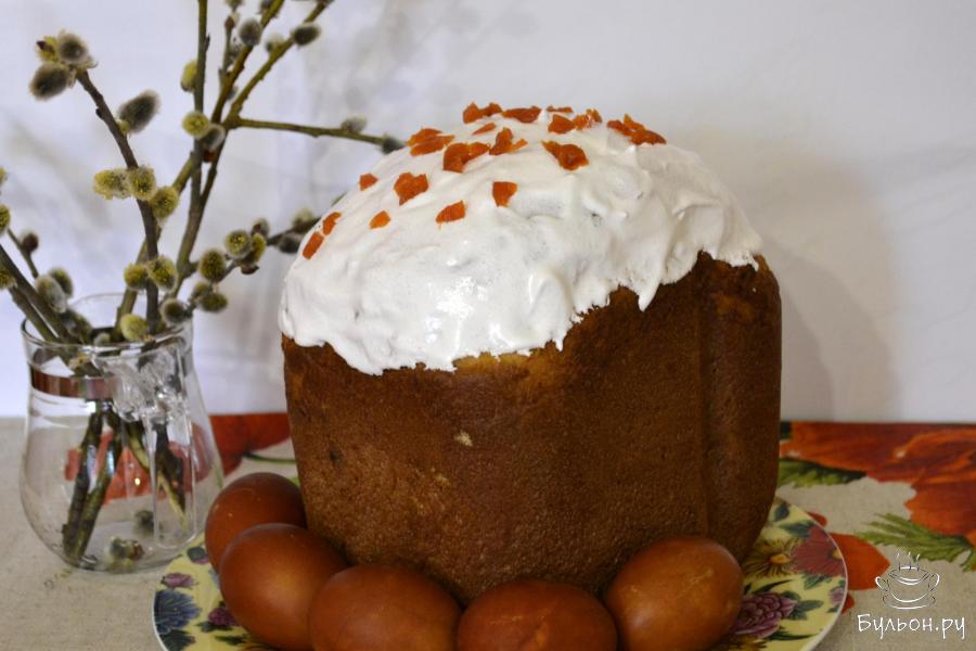 Кулич с курагой в хлебопечке