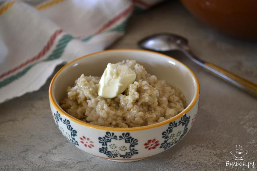 Ячневая каша в горшочке в духовке