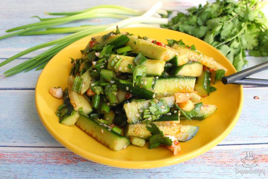 Острые огурцы по-корейски