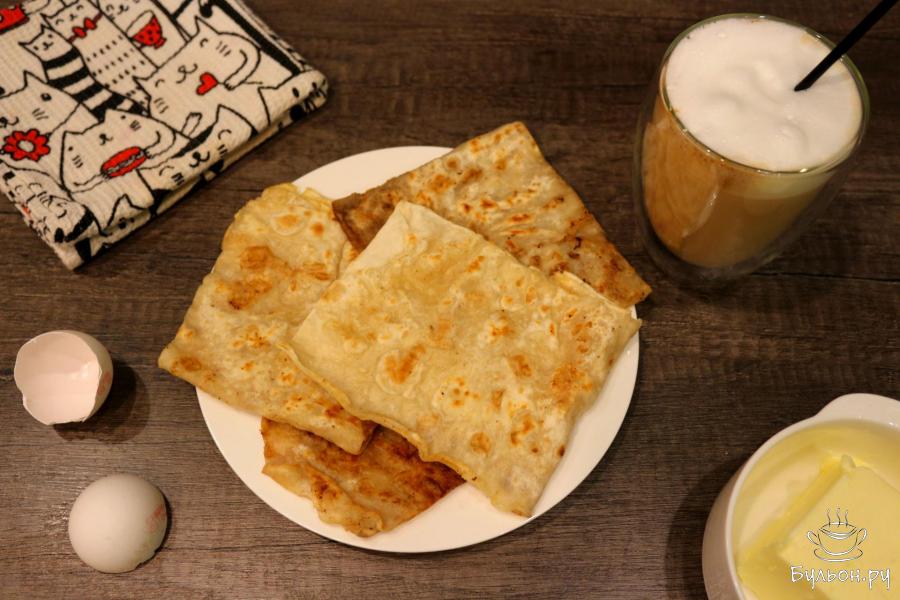 Жареные лаваши с яйцом