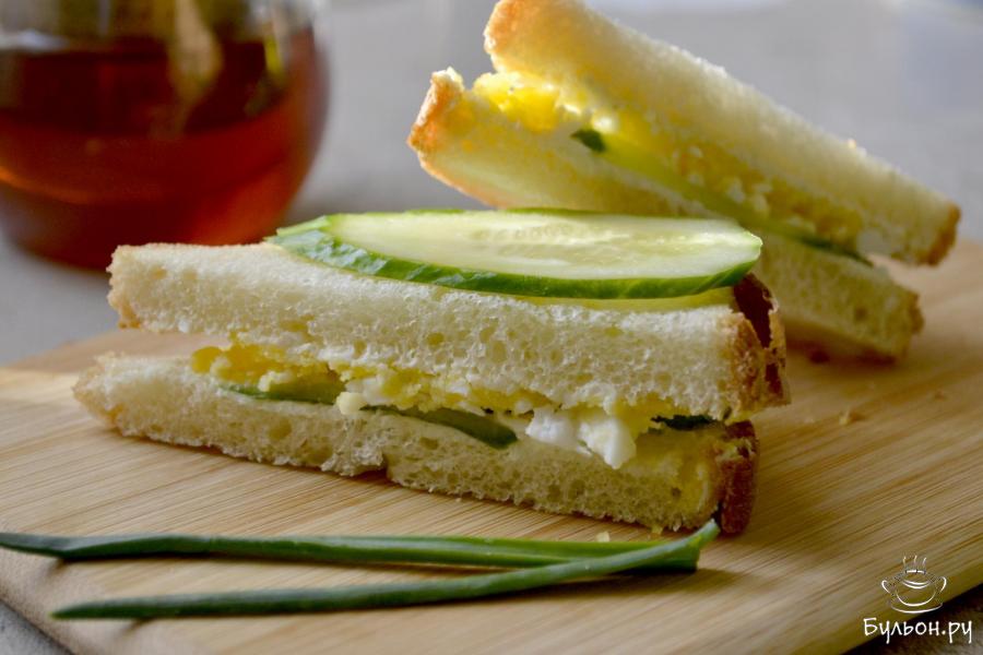 Сэндвичи с огурцом и яйцом
