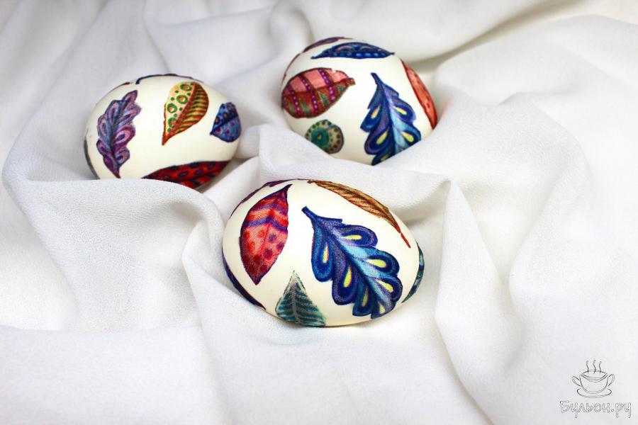 Декупаж яиц салфетками