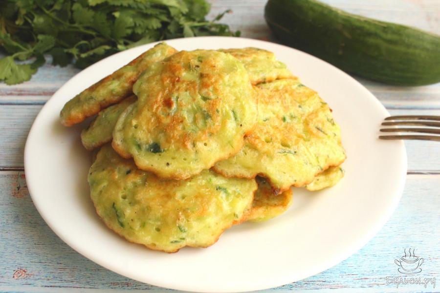 Оладьи из свежих огурцов