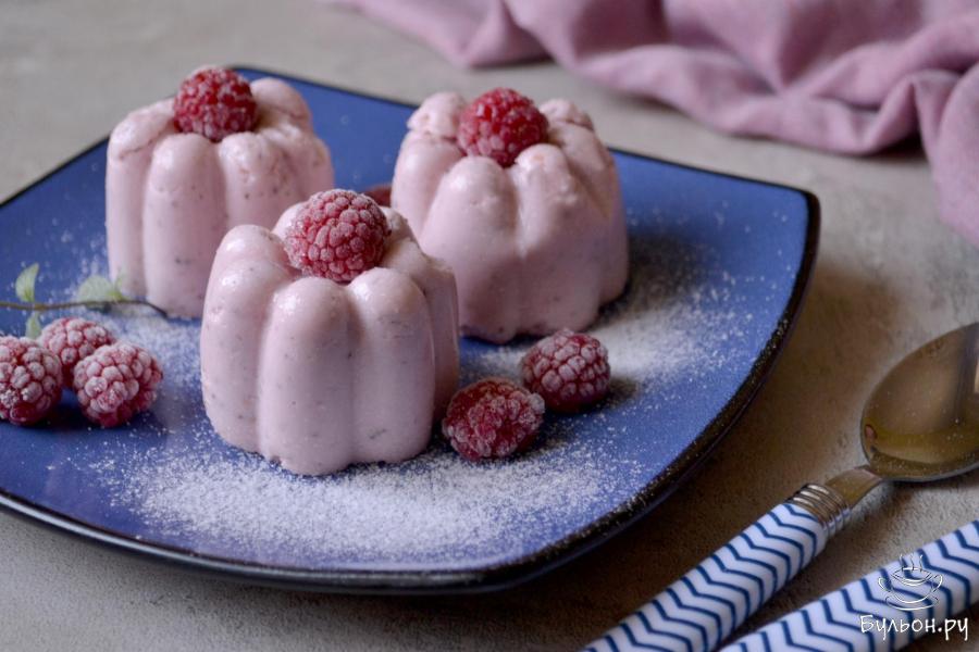 Мусс из творога и клубники