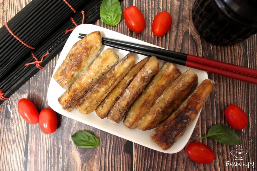 Баклажаны в крахмальной панировке