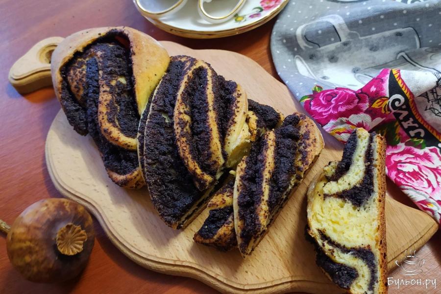 Творожная плетенка с маком